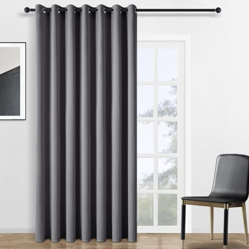 Topfinel Gardinen Mit Ösen Outdoor Vorhang Blickdicht Grau Verdunklungsgardine Fenster Blackout Curtains B 300 X H 240 cm Vorhänge Outdoor Fenstervorhang Für Balkontür Terrassentür