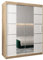 ABIKSMEBLE Verona 4 150 Armario 2 Puertas Correderas para Dormitorio - Armario Moderno con Espejo, Barra y Estantes - 150x200x62 cm (Ancho x Alto x Fondo) - Sonoma + Blanco Mate