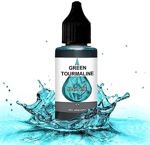 DD Composite Resin Inks Tinte Fluid Art Alkohol Ink hochkonzentriert Epoxidharz Kunst Design River Table Dish-Art, Menge:30ml, Resin Ink Color:GREEN TOURMALINE