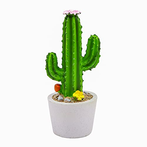 NUZAMAS Künstliche Sukkulenten Faux Cactus-Decorative Faux Succulents Fake Cactus Kakteen im Topf mit Stein und Sand, künstlicher Faux Kaktus für Badezimmer/Heimdekoration DIY Hausdekorationen