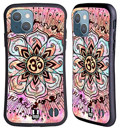 Head Case Designs Macchia Rosa Om Cover Ibrida Compatibile con Apple iPhone 13