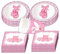 SUNSK Vajilla de fiesta cubertería de cartón Juego de vajilla para fiestas Kit de Vajilla Cumpleaños Vajilla de Fiesta Rosa para cumpleaños,Aniversarios 36 Piezas
