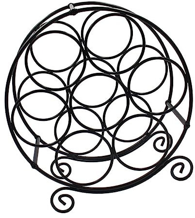 Alipis Wine Rack Wine Shelf for Home Decor Black Metal for Cupboard in Living