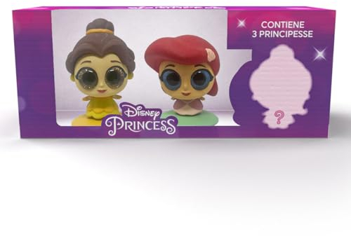 #sbabam Disney Princess Toys, Disney Prinzessinnen mit Glitzeraugen, Spielzeug ab 3 Jahre für Mädchen, Disney Geschenke mit 3 Mini Puppe Arielle + Belle + Überraschungsprinzessin