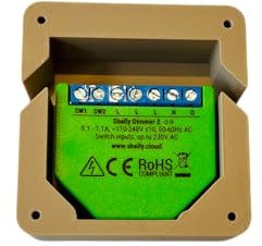 Gehäuse für Shelly Dimmer 2 oder Shelly Plus (Hell Braun_ 252)