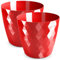 PECZEKO glänzender Blumentöpfe, Kunststoff-Pflanzentöpfe, dekorativer Blumentopf für große und kleine Blumen, 2er-Set Blumentöpf, Pflanztopf, Kräutertopf, (2 Pack) Rot, ø 14 cm