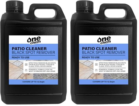 One Chem Black Spot Remover 2 x 2.5 Litre Ready to use Patio Cleaner, Powerful Formula