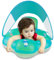 Myir JUN Flotador bebé con Toldo Flotador bebé con Asiento y Respaldo Anillo de Natación para bebés de Piscina Flotador Inflable para Niños Flotador de Natación Nadar Anillo (Azul, con Toldo, M)