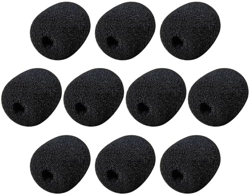 Weatwo Headset Microphone Windscreen Foam Covers for Gaming Office, 10 Pack | Replacement Soft Mic Cover for Turtle Beach Recon 50, Razer BlackShark V2 X, BlueParrott B450-XT Headphone with Gooseneck Mic