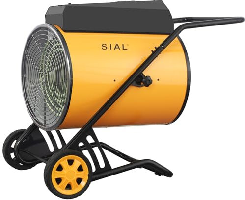 SIAL Industrial Space Heater 30000W - Electric Fan Heater - 400V - For Outdoor, Construction Sites, Workshops or Garages (5 Core Industrial Plug)