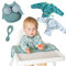 Tidy Tot®™ Cover & Catch™ 3 Auffanglätzchen für Baby. Lätzchen Befestigt Sich an Hochstuhl. Ganzkörper Lätzchen für Baby Ärmellätzchen. Inklusive Saugnapf teller und SIlicone Entwöhnungslöffel