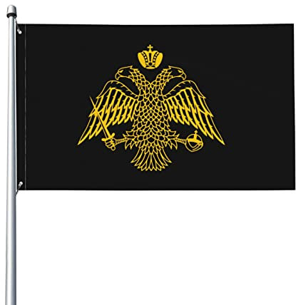 Flagge der griechisch-orthodoxen Kirche, 90 x 150 cm, UV-beständig, langlebige Qualität, Dekoration für Hof, Innenbereich, Garten, Banner