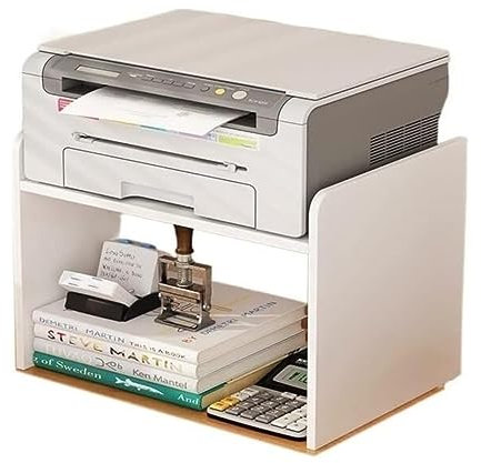 MEIZHITU Regal für Drucker, Holz Druckerständer Büro Schreibtisch Drucker Regal Desktop Drucker Rack Doppelschicht Kopierer Lagerregal Schreibtisch Regal Beistelltisch Regal für Drucker