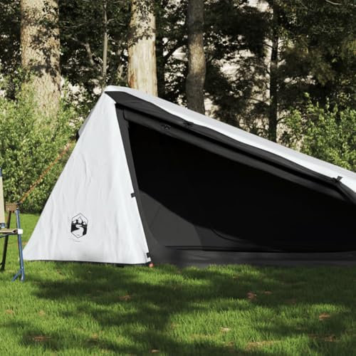 Homgoday Tunnel-Campingzelt 1 Person Tunnelzelt Familienzelt Campingzelt Gruppenzelt Gartenzelt Zelt für Camping Reise Trekking Garten Weiß Verdunkelt Wasserdicht