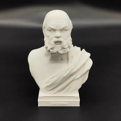Womeet Sokrates Antiker griechischer Philosoph Büste Kopf Skulptur 3D Druck Statuen 10cm Griechische Figur Dekorationen Anwendbar Zuhause Büro Schreibtisch Tisch