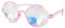 CPAOWEHF Kaleidoskop Brille Festivals Goggle Regenbogen Sonnenbrille Kaleidoskop Sonnenbrille Brechungsbrille Erwachsene Kinder