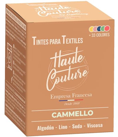 HAUTE COUTURE - Tinte para Ropa y Textil Cammello - 350g - Cammello - Tinte Textil Todo en uno - Listo Para Teñir Ropa y Tejidos