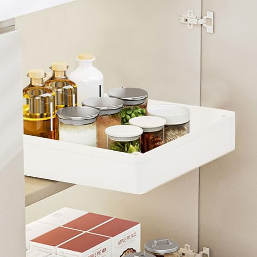 Cajón Telescópico - Cajones Extraíbles - Cajón Deslizante - Cajón de Cocina Extensible Desplegable para Alacena, Armario de Cocina - 18 cm de Ancho x 38 cm de Profundidad x 6.5 cm de Alto