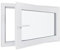 Ventana de PVC – Triple acristalamiento – tiro derecho – blanco – 1000 x 600 mm