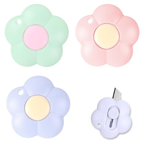 AOZUO 3 Stück Mini Cuttermesser, Mini Utility Messer Cuttermesser Klein Basteln Exacto Knife Aesthetic Paketöffner Mini Gebrauchsmesser für Pappe Schachtel Paket für Schule und Bürobedarf