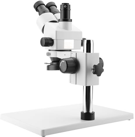 Trinokulares Stereomikroskop, WF10x-Okulare, Trinokulares Zoom-Stereomikroskop, Mikroskop 3,5- bis 90-faches kontinuierliches Zoom-Stereo-Trinokularmikroskop
