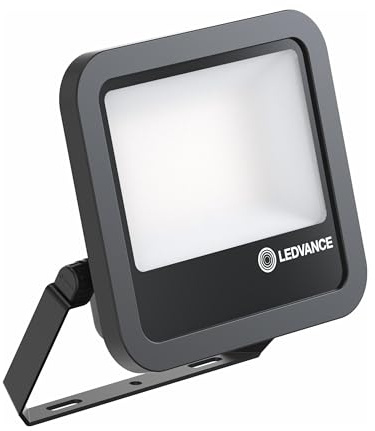 Ledvance LED-Projektor, Aluminium, Schwarz, 69 W, 9150 lm, 100D – 830 Warmweiß | IP66 – symmetrisch