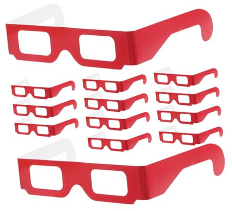 Abaodam Regenbogen Beugungsbrillen 20 Stück 3D Feuerwerksgläser Kunststoff Party Brillen Für Festivals Bachelorette & Nachtveranstaltungen