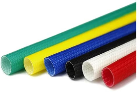 Tube en Fibre de verreTube de Protection en Fibre de verreManchon de Protection Thermique en Fibre de Verre, Gaine tressée Gaine de câble Flexible tressée Extensible for isoler, 10 mètres 8 mm, Rouge