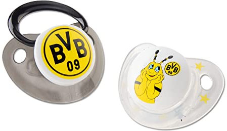 Borussia Dortmund - Schnuller 6-18 Monate - BVB 09 Silikon Sauger 2er-Set
