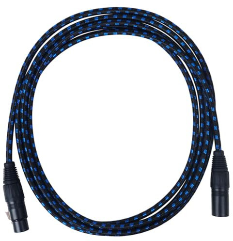BAZEITFLOW 3M Xlr Cable Male to Female Microphone Wire with Noise Reduction for Guitar Bass Speaker Versatile Audio Connection for Performances Recordings