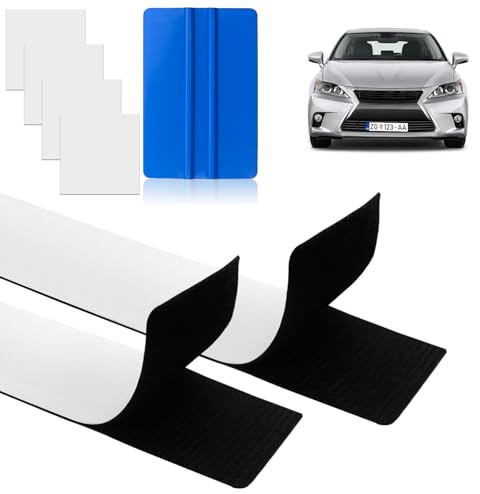 KELAV Support de Plaque D'immatriculation de Voiture Auto-adhésif,2 Paires Universel Support Plaque Immatriculation,Sécurisée et Durable Montage Facile Porte Plaque pour Auto/Moto