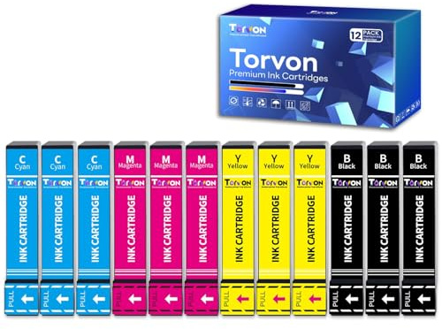 Torvon Kompatibel 604XL Kompatibel für Epson 604XL Patronen 12er-Pack | Kompatibel für 604XL Multipack für XP-2200 XP-2205 XP-3200 XP-3205 XP-4200 XP-4205 WF-2910 WF-2930 WF-2935 WF-2950