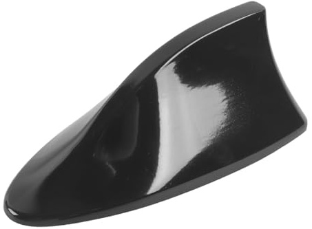 Ubric Antenne de Voiture Universelle en Forme d'aileron de Requin - Amplificateur Universel - Radio AM FM - avec Caoutchouc étanche - Noir