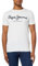 Pepe Jeans Original Stretch T-shirt pour Homme Slim Fit Manches Courtes Blanche