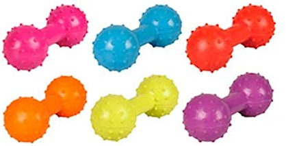 Flamingo Hundespielzeug: HANTEL aus Gummi 12cm #70280600