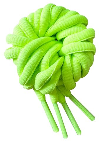 Neon de color amarillo redondo cordones para zapatos, cordones 120 cm de largo para Zapatillas de deporte zapatillas de running