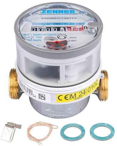 Zenner Wasserzähler geeicht 3/4 Zoll/QN 1,5 Kaltwasser/BL 80 mm/Wasseruhr geeicht 2025 / beste Messgenauigkeit