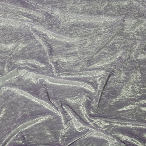 Premium Crushed Velvet, Craft Dress Fabric Curtain Material 60 - 150cm Width (Lilac)