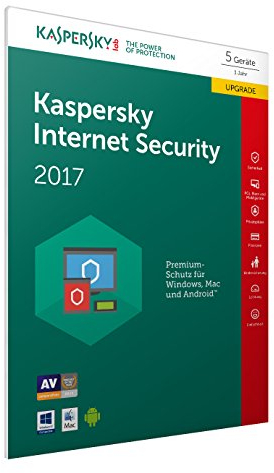 Kaspersky Internet Security Upgrade 2017 | 5 Geräte | 1 Jahr | PC/Mac/Android | Download