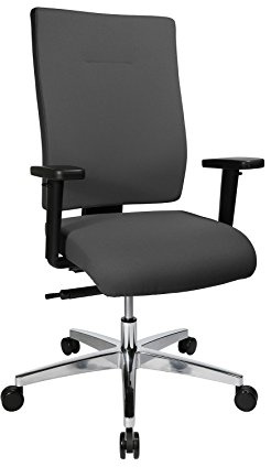 Topstar Profistar 15 Bürostuhl, Schreibtischstuhl, inkl. Armlehnen H1, Stoff, 56 x 67 x 109 cm, anthrazit | Made in Germany | Ergonomisch | Drehstuhl, Schreibtischstuhl | höhenverstellbar | Geprüfte Sicherheit nach GS-Intertek