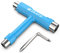 Zeato All-in-One Skate Tools Werkzeuge für Skateboards Multifunktionale Tragbar Skateboard Longboard T Tool Zubehör mit T-Type Schlüssel und L-Type Kreuzschlitz-Schlüssel Schraubenzieher - Blau