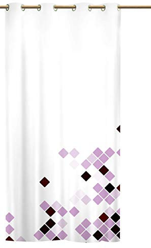 gardinen-for-life Ösenschal c-squer Flieder, Edler Ösenschal mit Metallösen und Digitaldruck 140 cm Breit 245 cm Hoch