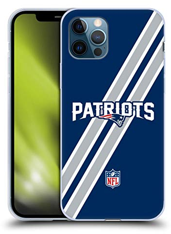 Head Case Designs Offizielle NFL Streifen New England Patriots Logo Soft Gel Handyhülle Hülle kompatibel mit Apple iPhone 12 / iPhone 12 Pro