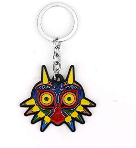 FEIDIAO Zlda Schlüsselbund Metallschild Zlda Majora's Mask Schlüsselanhänger Geschenk