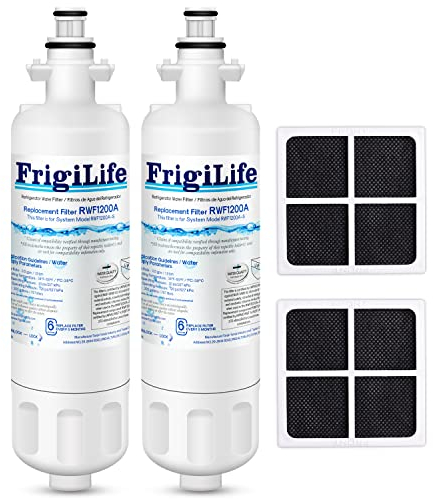 FrigiLife 9690 & ADQ36006101 Replacement for LG LT700P Kenmore Elite 46-9690, ADQ36006102, HDX FML-3, LFX28968ST RWF1200A LFXS30766S LFX31945ST Refrigerator Water Filter and LT120F Air Filter, 2Combo