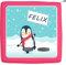 TheSmartGuard Folie passend für die Toniebox | Schutzfolie Sticker | individuell anpassbar | Pinguin mit Namensschild mit Name personalisiert