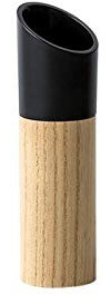 WERWER Nordic Wooden Salt and Pepper Mill Spice Nuts Mills Handheld Seasoning Grinder Bottle Cooking Home Decoration Kitchen BBQ Tools (Color : Black)