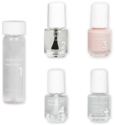 Dazzle Dry Mini Kit 4 Step System - Truth, a pale Himalayan salt pink. Semisheer cream. (5 Piece Kit)