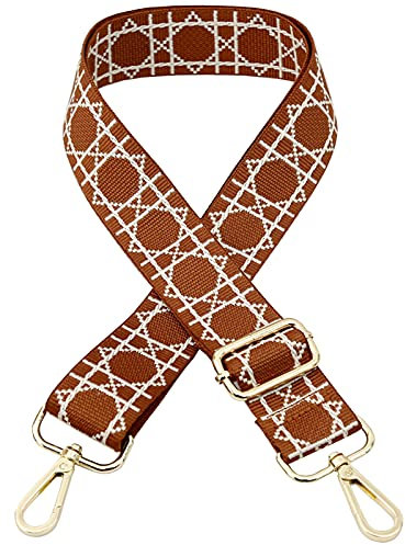 Verstellbarer Schultergurt Taschengurt Breit Schulterriemen Umhängegurt Herren Taschenriemen Damen Zubehör Tragegurt Längenverstellbarer für Schultertasche Tragetaschen und Handtaschen,A Gold Clasp