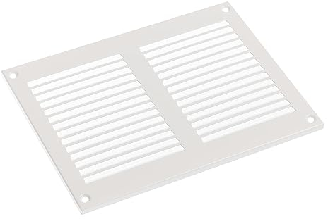 Steinberg14 Lüftungsgitter 200x150 mm - Weiß Metall Belüftungsgitter mit Insektenschutz - Abluftgitter für Wand und Decke - Lüftungsabdeckung für Innen und Außen - Insektenschutzgitter